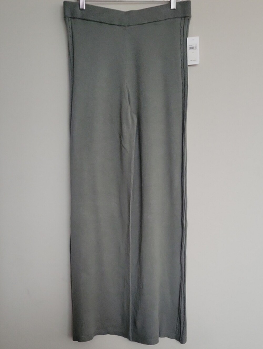 Splendid NWT Wide Leg Knit Pants Cashmere Blend in Sage Green Size L